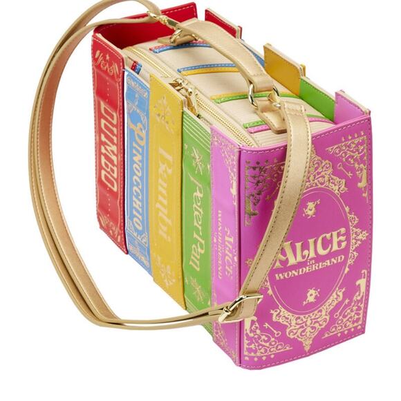 Loungefly Stitch Shoppe Classic Disney Books Crossbody Bag NWT - Picture 3 of 5